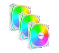 Montech AX120 Pro ARGB 120mm White PWM Fan Triple Pack w/ Fan Hub