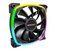 Montech AX140B PWM Fan - 32.6W, 1600 RPM, 27dB, Compatible with Desktop, 3-Pin/4-Pin, Metal & Plastic