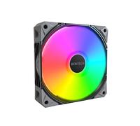 MONTECH E28 ARGB 120mm Case Fan, 28mm Thick Fan for Enhanced Cooling Efficiency, PWM 4-Pin, FDB Bearing, Quiet Low-Noise, 2000RPM, AIO Compatible (Black, 1 Pack)