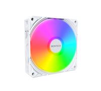 MONTECH E28 ARGB 120mm Case Fan, 28mm Thick Fan for Enhanced Cooling Efficiency, PWM 4-Pin, FDB Bearing, Quiet Low-Noise, 2000RPM, AIO Compatible (White, 1 Pack)