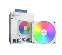 MONTECH GF120 V2 ARGB 120mm Case Fan - Sleek & Minimalist Design,High Airflow, Hydraulic Bearing, Quiet Performance, Vibrant ARGB Lighting,White