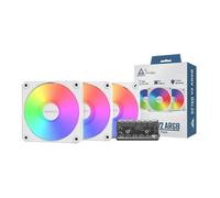 Montech GF120 V2 ARGB PWM 120mm Fan 3 Pack with 6 Port Hub White