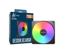 MONTECH GF120R V2 ARGB 120mm Case Fan - Sleek & Minimalist Design, High Airflow, Hydraulic Bearing, Quiet Performance, Vibrant ARGB Lighting, Reverse Blade, Black
