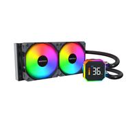 Montech HyperFlow Digital 240, Black, 240mm AIO Hydro CPU Cooler, 2x 120mm E28 A