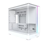 MONTECH King 15 Micro-ATX PC Case, Curved Panoramic Glass, Chimney Airflow Cooling, Dual-Chamber Design, 360mm Radiator Support, Compact Build for Next-Gen GPU & High-Performance Systems, White