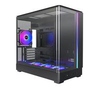 Montech KING 15 PRO MicroATX Tower Chassis, Black, Curved Tempered Glass, 4 x 12