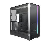 MONTECH King 45 ATX PC Case, Curved Panoramic Glass, Chimney Airflow Cooling, Dual-Chamber Design, 360mm Radiator Support, Compact Build for Next-Gen GPU & High-Performance Systems, Black