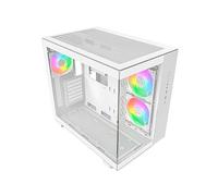 MONTECH King 65 PRO ATX Mid Tower Gaming PC Case, Dual Chamber, High Airflow Mesh Panels, Supports RTX 40 Series, 3 Pre-Installed ARGB Fans, Tool-Free Access - White