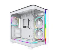 Montech KING 95 PRO White Dual Chamber Mid Tower PC Case with 6 ARGB F