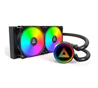 MONTECH Lightflow ARGB 240 Black - Ultra-Quiet AIO Liquid CPU Cooler, 3100RPM Pump, Triple Silent Fans, High-Efficiency Radiator for Superior Heat Dissipation, Intel & AMD Compatible, ARGB-Free