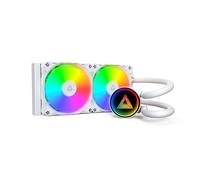 MONTECH Lightflow ARGB 240 White - Ultra-Quiet AIO Liquid CPU Cooler, 3100RPM Pump, Triple Silent Fans, High-Efficiency Radiator for Superior Heat Dissipation, Intel & AMD Compatible, ARGB-Free
