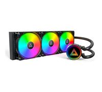 MONTECH Lightflow ARGB 360 Black - Ultra-Quiet AIO Liquid CPU Cooler, 3100RPM Pump, Triple Silent Fans, High-Efficiency Radiator for Superior Heat Dissipation, Intel & AMD Compatible, ARGB-Free
