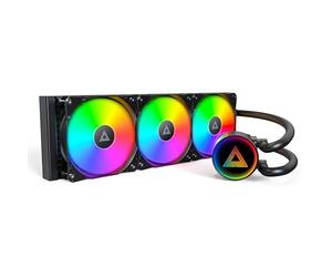 MONTECH Lightflow ARGB 360 Black - Ultra-Quiet AIO Liquid CPU Cooler, 3100RPM Pump, Triple Silent Fans, High-Efficiency Radiator for Superior Heat Dissipation, Intel & AMD Compatible, ARGB-Free