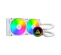 MONTECH Lightflow ARGB 240 White - Ultra-Quiet AIO Liquid CPU Cooler, 3100RPM Pump, Triple Silent Fans, High-Efficiency Radiator for Superior Heat Dissipation, Intel & AMD Compatible, ARGB-Free