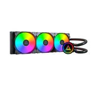 MONTECH Lightflow ARGB 360 Black - Ultra-Quiet AIO Liquid CPU Cooler, 3100RPM Pump, Triple Silent Fans, High-Efficiency Radiator for Superior Heat Dissipation, Intel & AMD Compatible, ARGB-Free