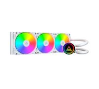 MONTECH LightFlow ARGB 360 CPU Liquid Cooler, 360mm AIO with Infinity Mirror Design, 3100RPM Pump, 3x120mm ARGB Fans, Intel & AMD Support (White)