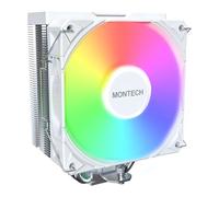 Montech NX400 ARGB CPU Cooler, White, 4 Heatpipes, 1x120mm ARGB PWM Fan, upto 20