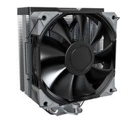 MONTECH NX400 - CPU Air Cooler, Single Tower, 4 Advanced Heat Pipes, 52-fin Heat Sink, E28, 120mm FDB Static Pressure Fan, 28mm Fan Thickness, Corner-Cover Footpads, Polished Top Cover - Black