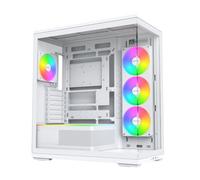 MONTECH TG3 High Airflow ATX Mid-Tower PC Case, Back-Connect Ready, White