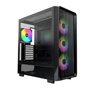 Montech X5 Black Mid Tower PC Case with 4 x ARGB Fans with GPU Support