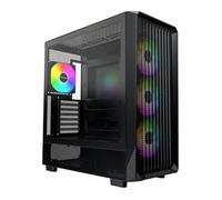 Montech X5 Black Mid Tower PC Case with 4 x ARGB Fans with GPU Support