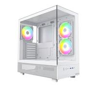 Montech XR (2025) Dual Window Compact Mid Tower Chassis, White, 3x 120mm ARGB Fa