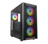 Montech XR WOOD Black Mid Tower HAF Case with 4x ARGB Fans ATX