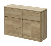Montego 2 Drawer 4 Door Vanity Unit for Countertop Basins | Autumn Oak | MDF | 1200mm