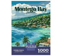 Montego Bay Jamaica 1000 Piece Jigsaw Puzzle, Historic Square Architecture, Premium Paper Puzzle, Decorative Artwork for Travel Lovers, Paper Board, 38x26cm/1000pcs