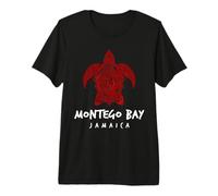 Montego Bay Jamaica Tribal Sea Turtle Island Design Premium T-Shirt