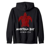 Montego Bay Jamaica Tribal Sea Turtle Island Design Zip Hoodie