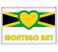 Montego Bay - Love Jamaica/Jamaican Towns & Cities Flag - Jumbo Fridge Magnet