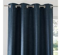 Montego Thermal Fleece Curtain with Woven Effect blue