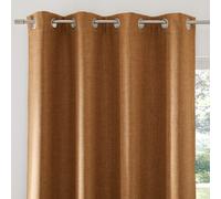 Montego Thermal Fleece Curtain with Woven Effect bronze