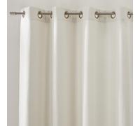 Montego Thermal Fleece Curtain with Woven Effect Ecru