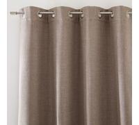Montego Thermal Fleece Curtain with Woven Effect Natural