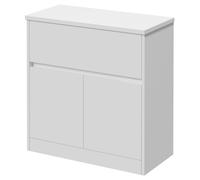 Montego Wall Mounted 2 Drawer Vanity Unit for Countertop Basins | Gloss White | MDF | 800mm