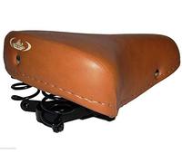 Montegrappa BICYCLE_SEAT, BICYCLE_SEAT Product Name, Eco Leather, Brown Honey, Unisex, with Springs, Ideal for Bike Graziella - Old-Time - Vintage