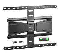 monTEK 0.77" Ultra Slim TV Wall Bracket for 43-90 Inch TVs, Heavy Duty Full Moiton TV Wall Mount Up to 65kg, Swivel & Tilt TV Bracket for Flat/Curve Screens, Max VESA 600x400mm