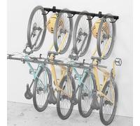 monTEK Bike Storage Rack, 4 Bike Racks & 2 Helmets Hooks for Indoor Bike Storage, Heavy-Duty Steel Bike Hangers for Garage, Bike Wall Mount Max Capacity 265lbs, 48-in