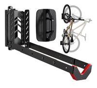 monTEK Bike Wall Mount, Swivel Bike Wall Rack, No Heavy Lifting Required, Adjustable Vertical Bike Storage Rack, Holds Up to 35kg, Bike Hangers for Garage, Foldable Bicycle Holder for MTB Road Bike