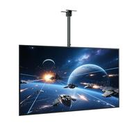 monTEK Ceiling TV Mount for 23-55 inch Flat Screen Displays, Hanging Adjustable Ceiling TV Bracket Fits Most LCD LED OLED 4K TVs, Pole Ceiling Mount Holds up to 77lbs, Max VESA 400x400mm, TM1009C-MA