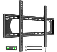 monTEK Heavy Duty Fixed TV Wall Mount for 50-100 Inch TVs up to 220 lb | 1.2-in low profile; one-piece wall plate, 4X load-tested, quick-release lock, VESA 800x600mm, 16/18/24/32" wood-stud spacing