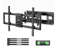 monTEK Heavy Duty Full Motion TV Wall Mount for 43-98 inch Extra Large TVs, Holds 265 lbs, Max VESA 800x400, 27.7" Extension, Swivel & Tilt, Preassembled, Fits 12-24" Studs