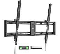 monTEK Heavy Duty Tilt TV Wall Mount for 43-100" Large Flat & Curved TVs, Holds 200 lbs, Ultra Slim Low Profile Bracket with 8° Tilt, Fits 16"/18"/24" Wood Studs, Max VESA 800x600, 4× Load Tested