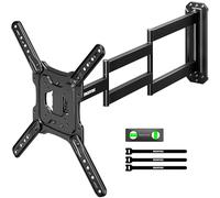monTEK Long Arm TV Wall Mount for Most 23-65 Inch TVs, 37 Inch Long Extension TV Mount Swivel and Tilt, Full Motion Wall Mount Tv Bracket Fit Max VESA 400 x 400mm, Up to 77 lbs
