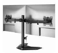 monTEK Stable Freestanding Dual Monitor Stand for 17-32” Computer Screens