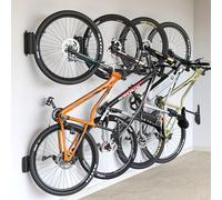 monTEK Swivel Bike Wall Mount, Garage Bike Hangers, Space Saving Vertical Rack Holds 66lbs, Black, 4 Pack