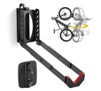 monTEK Swivel Bike Wall Mount, No Heavy Lifting Required, Bike Hangers for Garage, Space-Saving Bike Rack, Easy to Load and Unload, Holds Up to 77 lbs