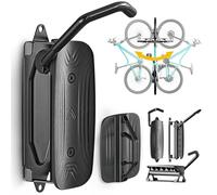 monTEK Swivel Bike Wall Mount, Vertical Bike Rack Wall Hook, Holds up to 30kg, Cycling Rack Hanger with Stopper, Space Saving, Bike Storage Rack for Indoor Garage